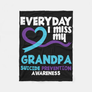 Elke dag mis ik mijn opa Suicide Prevention Award Fleece Deken