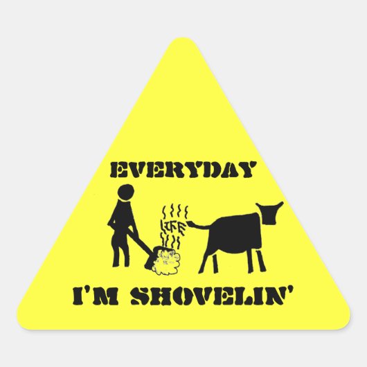 Elke dag schep ik driehoek sticker (Voorkant)