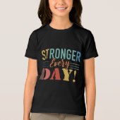 Elke dag sterker. Tri-Blend shirt (Voorkant)