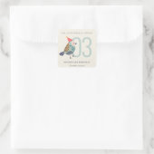 Elke dag van de dag om de dag vierkante sticker (Tas)