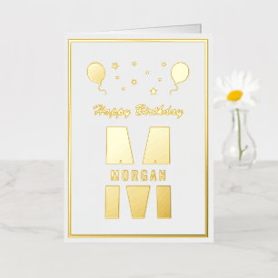 Elke dag van de leeftijd wit en gouden folie wenskaart