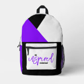 Elke dag weer inspireren bedrukte rugzak (Voorkant)