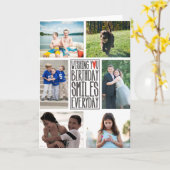 Elke dag wensend u de Glimlachen van de Verjaardag Kaart (Gele Bloem)