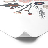 Elke dag worden roze botanische bloemen geïnspiree poster (Hoek)