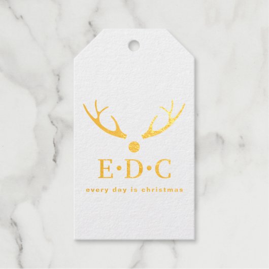 Elke dag wordt de kerst Folie gestempeld Cadeaulabels (Voorkant)