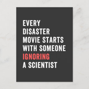 Elke Disaster Movie begint met het negeren van iem Briefkaart