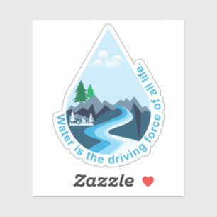Elke druppel telt of beschermt ons water sticker