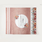 Elke evenement, Roze goud, Perzik Bloemen Foto Ach Wandkleed (Voorkant (horizontaal))