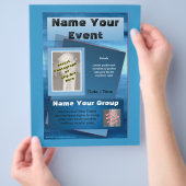 Elke Event Flyer - Ocean Blue (Hand)