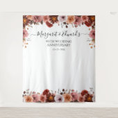 Elke Event Roze en Bordeauxkleurig Bloemmotief Fot Wandkleed (Voorkant)