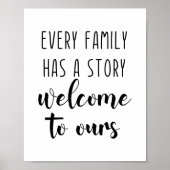 Elke familie heeft een artikel dat ons welkom heet poster (Voorkant)