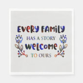 Elke familie heeft een artikel dat ons welkom heet servet (Voorkant)