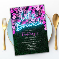 ELKE GEBEURTENIS - Neon Brunch Bloemen Uitnodiging