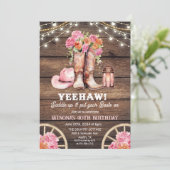 ELKE GELEGENHEID - Cowgirl-laars bloem westerse ui Kaart (Staand voorkant)