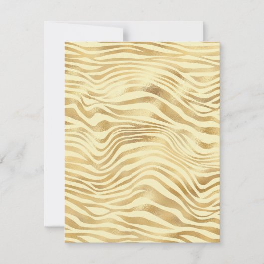 Elke gelegenheid Gold Zebra Stripes Blank Kaart (Voorkant)