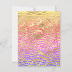 Elke Gelegenheid Gouden Zebra en Glitter Kaart