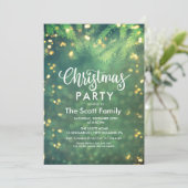 ELKE GELEGENHEID - Groene Glitterlichten Uitnodigi Kaart (Staand voorkant)