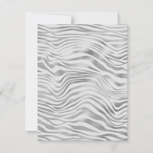 Elke gelegenheid Silver Zebra Stripes Blank Kaart (Voorkant)