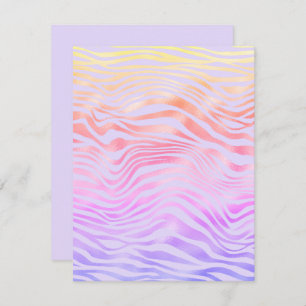 Elke gelegenheid Silver Zebra Stripes Blank Kaart