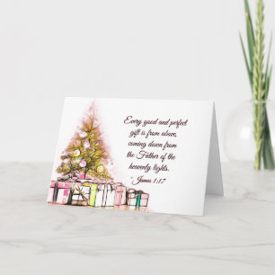 Elke Goede en perfecte Gift James 1:17, Kerstmis Feestdagen Kaart
