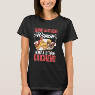 Elke Goede Vrouw Kippenboer Boerderijdieren Ch T-shirt
