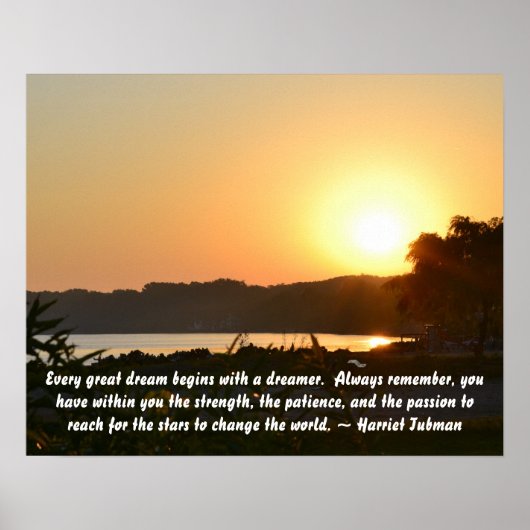 Elke grote droom poster (Voorkant)