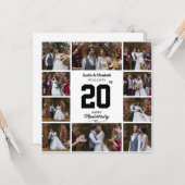 Elke Happy Jubileum 10 Fotocollage Kaart (Voorkant / Achterkant in situ)