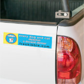 "elke hond en kat" bumpersticker (Op Truck)
