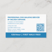 Elke Italiaanse kleur Greyhound - Dog Walker Visitekaartje (Achterkant)