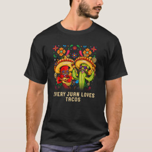 Elke Juan houdt van Tacos Taco Humor Mexicaans voe T-shirt