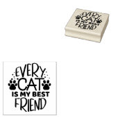 Elke kat is mijn beste vriend 	rubberstempel (Gestempeld)