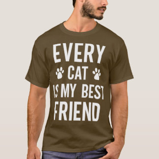 Elke kat is mijn beste vriend t-shirt