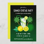 Elke keer dat een zomercocktails wordt uitgenodigd kaart (Voorkant / Achterkant)