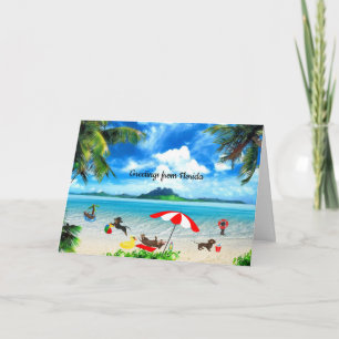 Elke keer dat er een Wenskaart met dachshund-stran Kaart