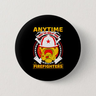Elke keer dat ik brandweerman kan helpen Geschenk Ronde Button 5,7 Cm
