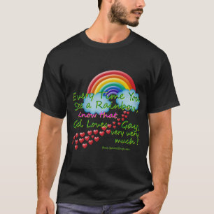 Elke keer dat je een regenboog ziet Basic Dark T-S T-shirt