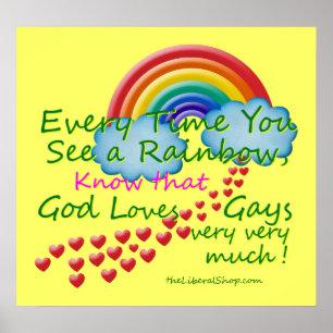 Elke keer dat je een regenboogposter ziet poster