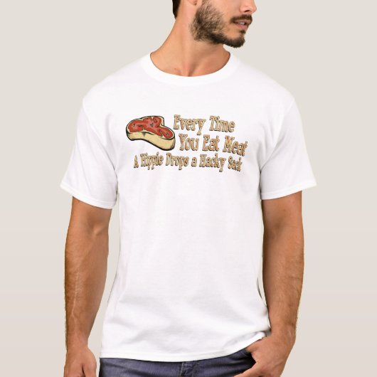 elke keer dat je vlees eet t-shirts (Voorkant)