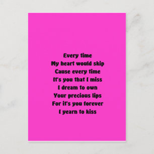 Elke keer dat mijn hart overslaat briefkaart