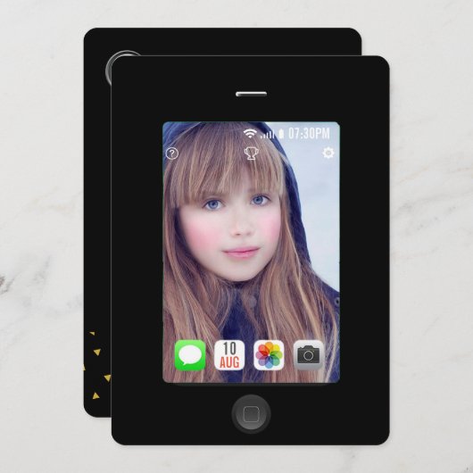 Elke keer dat Selfie Party een fotouitnodiging toe Kaart (Voorkant / Achterkant)