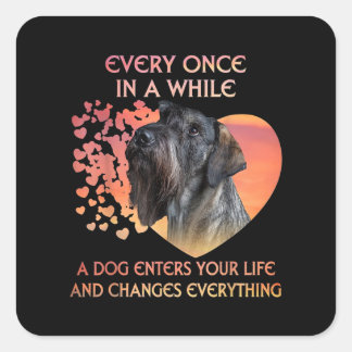Elke keer in een tijd dat een hond je leven ingaat vierkante sticker