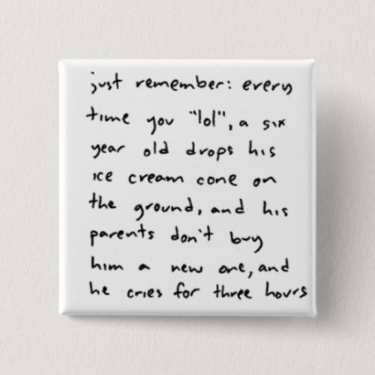 Elke keer vierkante button 5,1 cm (Voorkant)