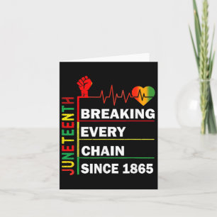 Elke keten breken sinds 1865 juni 1965, zwart H Kaart
