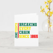 Elke keten doorbreken sinds 1865 Zwarte geschieden Kaart (Gele Bloem)