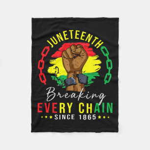 Elke keten sinds 1865 Vrouwen Mannen Juneteenth Fr Fleece Deken