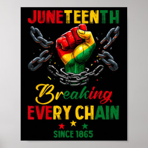 Elke keten sinds 1865 Vrouwen Mannen Juneteenth Vr Poster