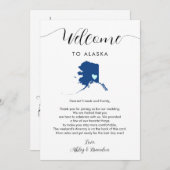 Elke kleur Alaska bruiloft welkomstbrief reisschem (Voorkant / Achterkant)