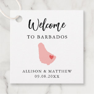 Elke Kleur Barbados WeduwWelkomsttas Bedankjes Labels