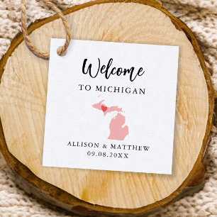 Elke Kleur die Michigan Weddenschap Welkomsttas Bedankjes Labels