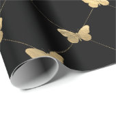 Elke kleur en Gold Butterfly-bekleding Cadeaupapier (Rol Hoek)